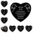 Black and White Memorial Heart Tribute Grave Remembrance Ornament Plaque