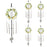 Cream Rose Memorial Wind Chime Hanging Crook Tribute Plaque Graveside Ornament