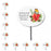 White Christmas Robin Poinsettia Memorial Stick Xmas Tribute Spike Grave Stake