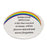 Someone Special - Memorial Oval White Graveside Plaque With Rainbow Detail