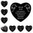 Black and White Memorial Heart Tribute Grave Remembrance Ornament Plaque