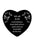 Dad - Black and White Butterfly Memorial Heart Tribute Grave Remembrance Ornament