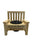 Wooden Memorial Bench with Flower Insert Pot Graveside Crematorium Plaque Garden