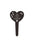 Dog Black & White Plastic Heart Stake