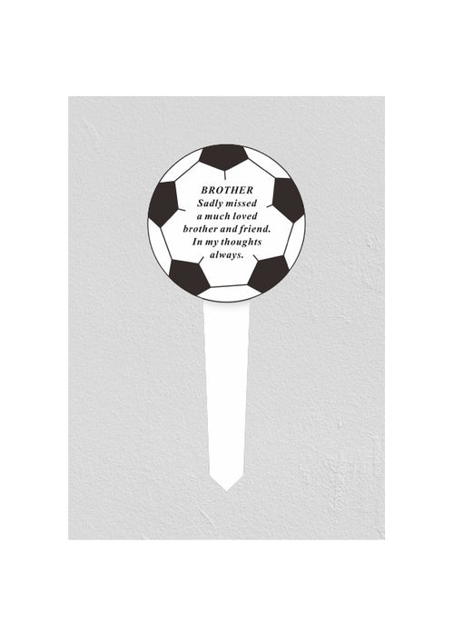 Brother White and Black Plastic Football Stake