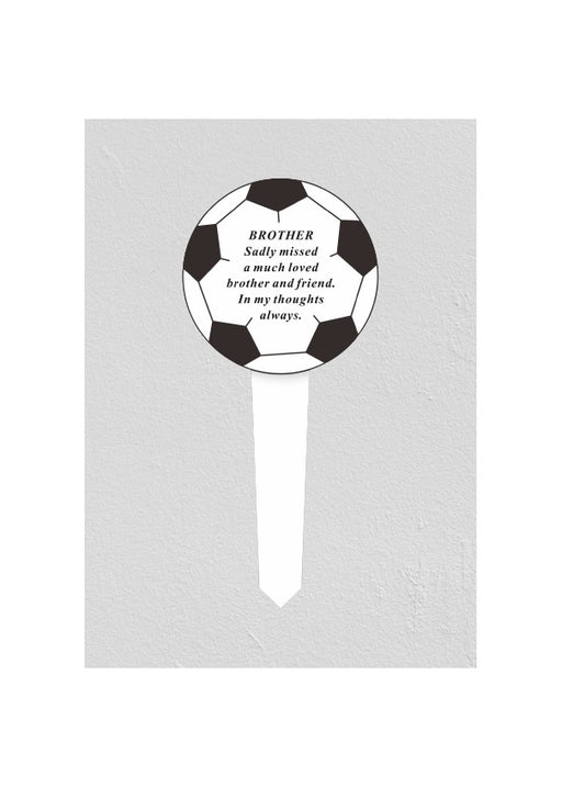 Brother White and Black Plastic Football Stake