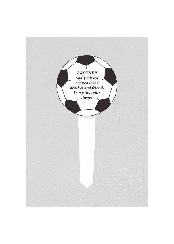 Brother White and Black Plastic Football Stake