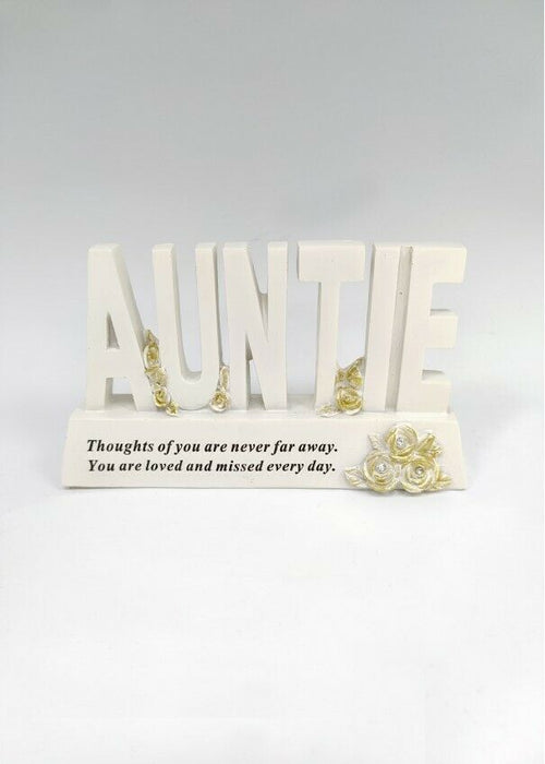 Gold Plinth Memorial Letters- Rose Flower - Remembrance Graveside Plaque Tribute