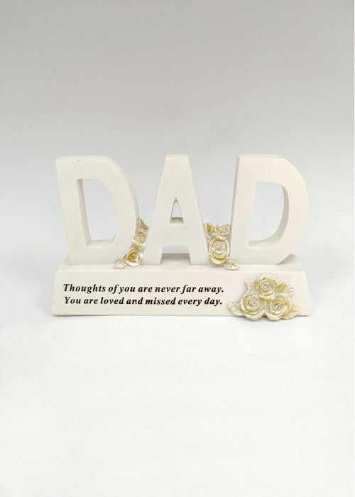 Gold Plinth Memorial Letters- Rose Flower - Remembrance Graveside Plaque Tribute