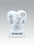 White Silver Double Heart Floral Memorial - Remembrance Graveside Plaque Tribute