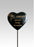 Cousin - Black & Gold Resin Memorial Lily Heart Stick Stake Graveside Crematorium