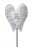 Nan White & Silver Angel Wings Stick - Memorial Tribute Spike