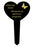 Nan Black & Gold Plastic Heart Stake