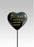 Nan - Black & Gold Resin Memorial Lily Heart Stick Stake Graveside Crematorium