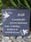 Dad Slate Grey Memorial Flower Vase - Rose Bowl Dove Diamante - Graveside Plaque Tribute