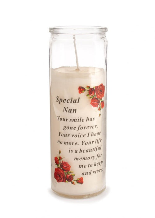 Nan Glass Vase Memorial Candle