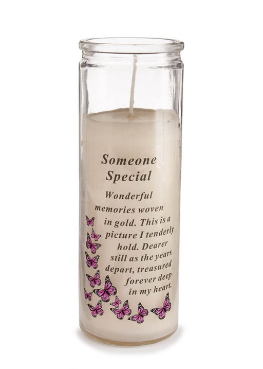 Someone Special Glass Vase Memorial Candle