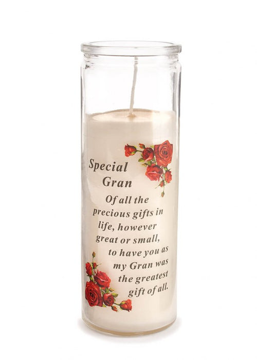 Gran Glass Vase Memorial Candle