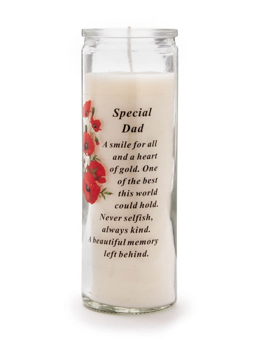 Dad Glass Vase Memorial Candle