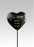 Dad - Black & Gold Resin Memorial Lily Heart Stick Stake Graveside Crematorium