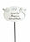 White & Silver Twin Cherub Memorial Stick Remembrance Plaque Tribute Spike Stake