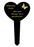 Dad Black & Gold Plastic Heart Stake