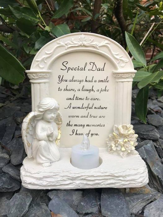 Dad Angel Archway Plaque with Flickering Light