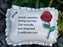 Mum - Large Red Rose Memorial Pillow Tribute Graveside Ornament Tribute Plaque Garden