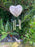 Mum - Heart Memorial Wind Chime Tribute Plaque Ornament Butterfly Flower Graveside