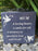 Mum Slate Grey Memorial Flower Vase - Rose Bowl Dove Diamante - Graveside Plaque Tribute