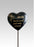 Mum - Black & Gold Resin Memorial Lily Heart Stick Stake Graveside Crematorium