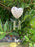 Mum and Dad - Heart Memorial Wind Chime Tribute Plaque Ornament Butterfly Flower Graveside