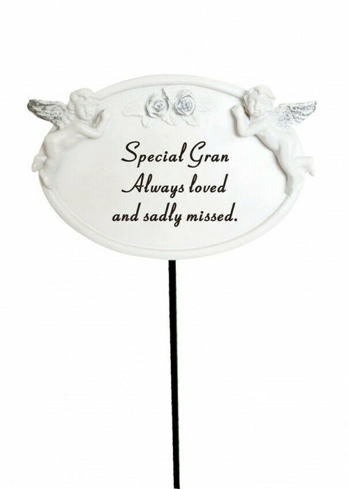 Gran Twin Cherub Stick - Memorial Tribute Spike