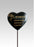 Husband - Black & Gold Resin Memorial Lily Heart Stick Stake Graveside Crematorium