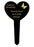 Husband Black & Gold Plastic Heart Stake