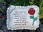 Daughter - Large Red Rose Memorial Pillow Tribute Graveside Ornament Tribute Plaque Garden