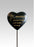 Brother - Black & Gold Resin Memorial Lily Heart Stick Stake Graveside Crematorium