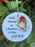 Sister - Memorial Glass Robin Christmas Bauble - Tree Decoration Xmas