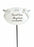 White & Silver Twin Cherub Memorial Stick Remembrance Plaque Tribute Spike Stake