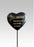 Sister - Black & Gold Resin Memorial Lily Heart Stick Stake Graveside Crematorium