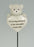 Little Girl Teddy Bear Heart Stick - Memorial Tribute Plaque