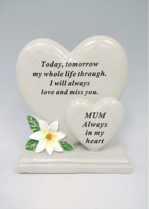 Mum Double Heart Plaque