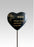 Wife - Black & Gold Resin Memorial Lily Heart Stick Stake Graveside Crematorium