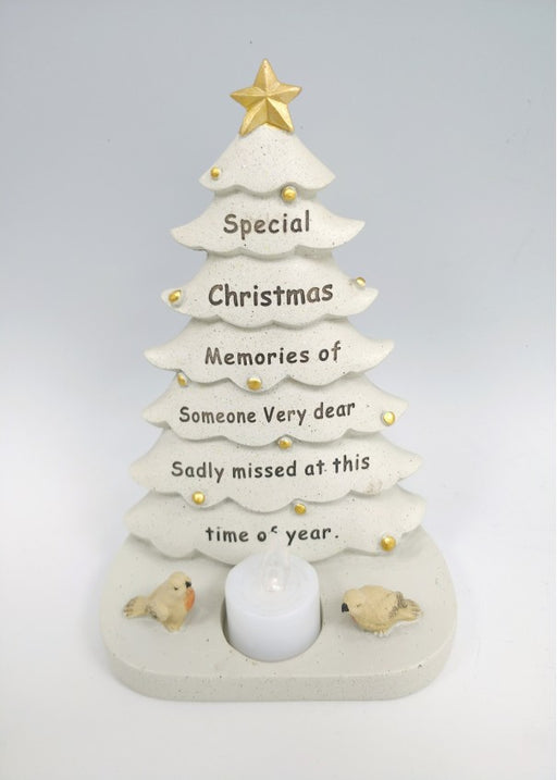 Someone Special - Christmas Memorial Tree Plaque Robin Decoration Xmas Tribute Tea Light Graveside