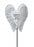 Someone Special White & Silver Angel Wings Stick - Memorial Tribute Spike