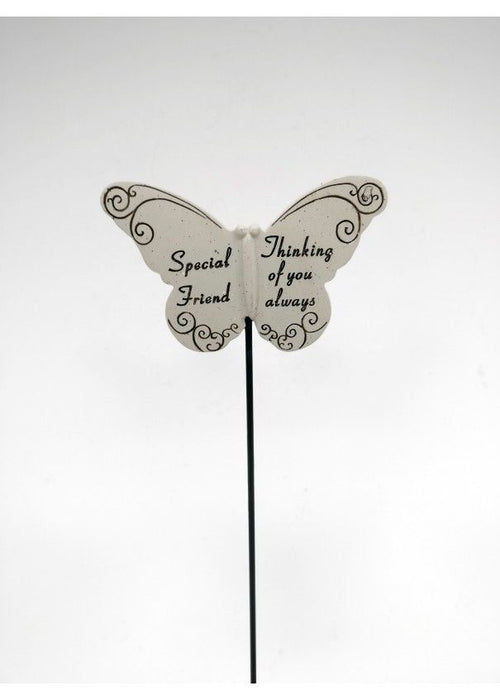 Friend Butterfly Stick - Memorial Tribute Spike