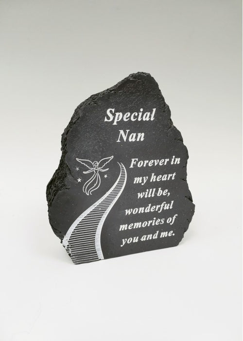 Nan Black & White Stairway to Heaven Rock - Memorial Tribute Plaque