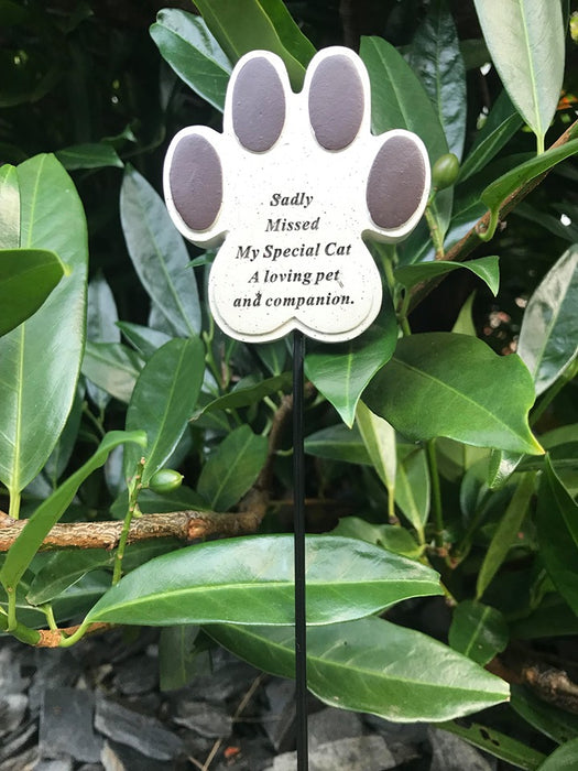 Pet Cat Paw Memorial Stick / Stake