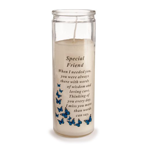 Friend Glass Vase Memorial Candle