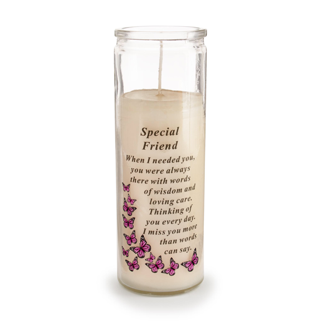 Friend Glass Vase Memorial Candle